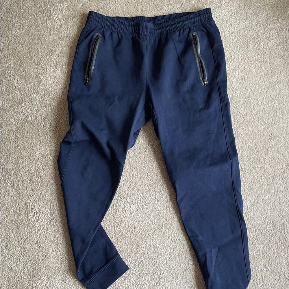 Old Navy Men's Dark Blue Joggers with Zipper Pockets